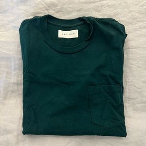 Les tien unisex cotton t shirt  - forest green, size small
